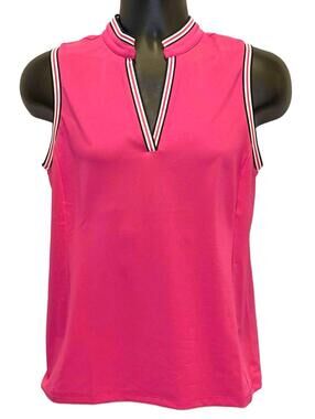 RLX Ralph Lauren Tailored Fit Sleeveless Polo Shirt "Pink" Women's M | NWT